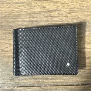 Mont Blanc Black Textured Money Clip